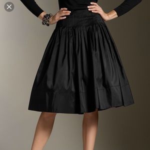 Pleated Silk Party Skirt